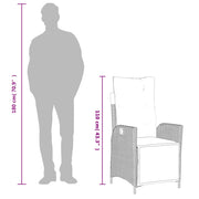 Set comedor de jardín 9 pzas con cojines ratán sintético beige V1945 Vetonek