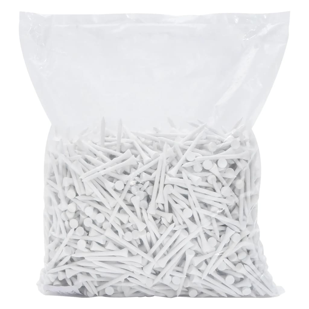 Golf tees 1000 units 83 mm White bamboo