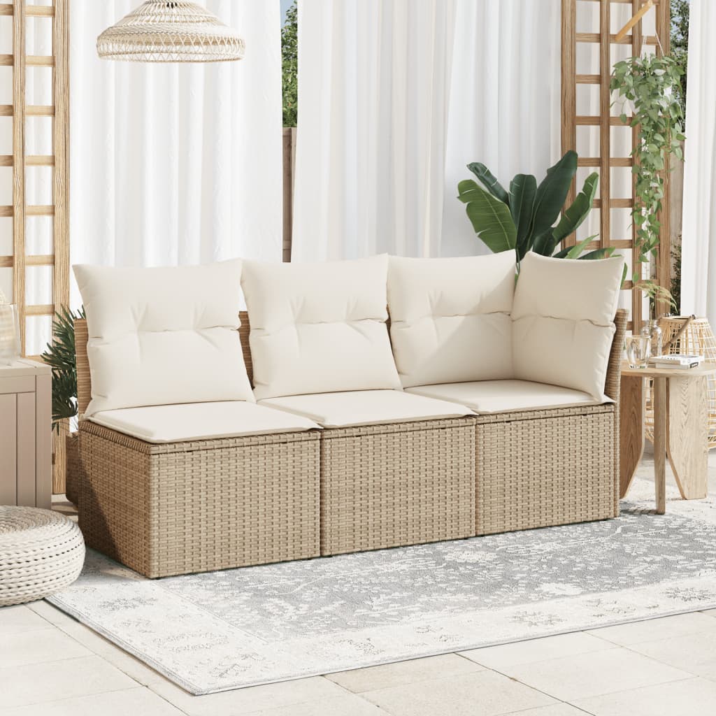 Garden Corner Plaves con cuscini sintetici beige