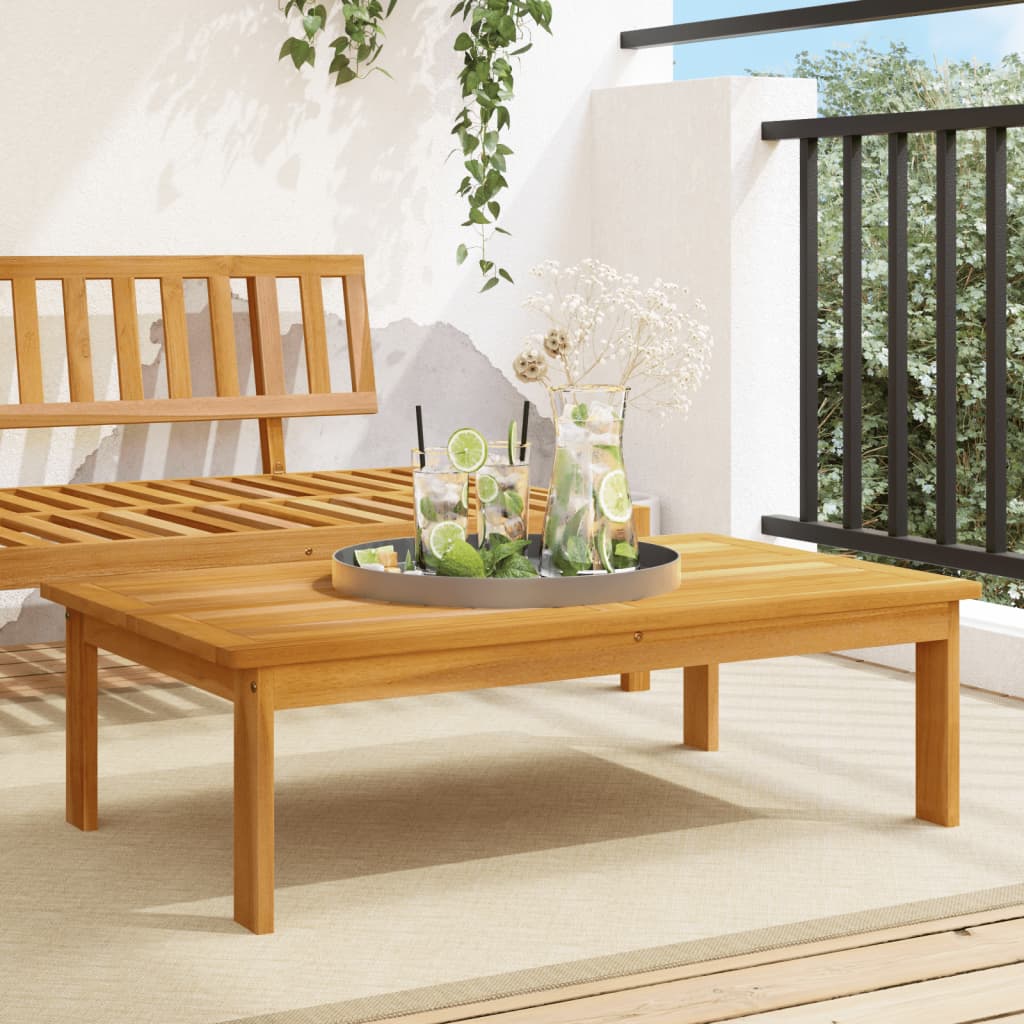 Vetonek Mesa de jardín madera maciza de acacia 100x60x30 cm