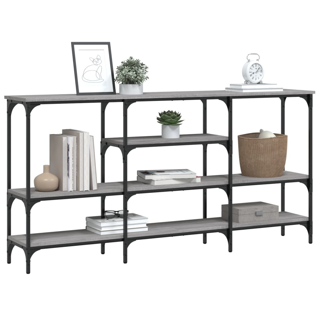 Sonoma Gray Engineering Wood Console 160x29x80 cm V66