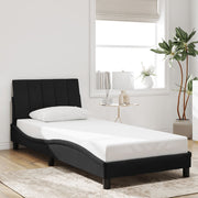 Estructura de cama sin colchón terciopelo negro 90x190 cm v3047 Vetonek