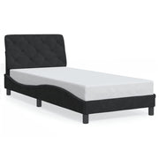 Vetonek Estructura de cama sin colchón terciopelo negro 90x190 cm