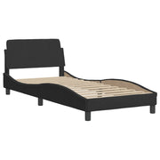 Estructura de cama sin colchón terciopelo negro 90x190 cm v3788 - Vetonek