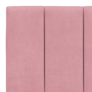 Cama com colchão de veludo rosa 160x200 cm V0922 Vetonek