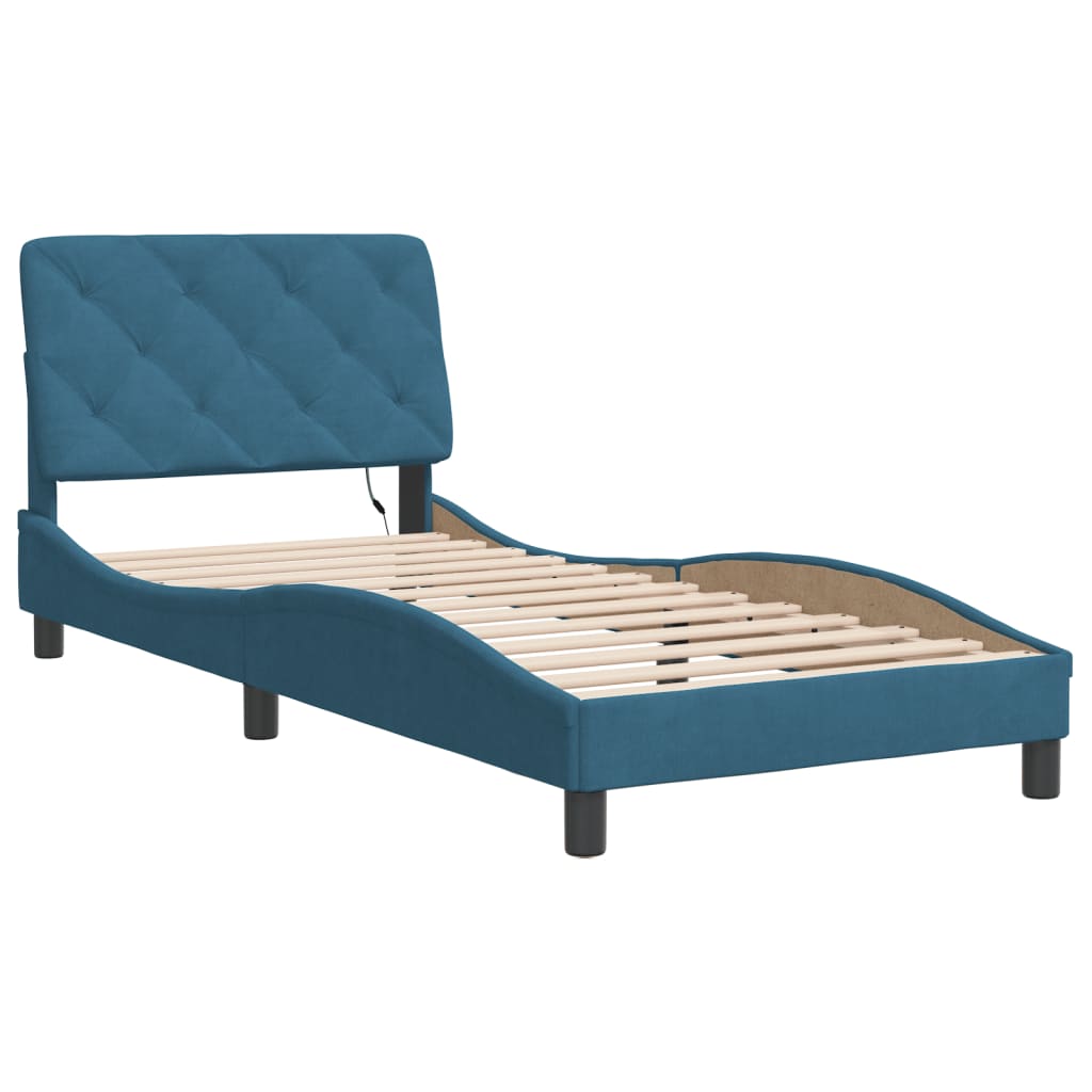 Bed Blue Terceapel Structure 90x190 cm