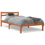 Vetonek Cadre de lit sans matelas bois massif marron 75x190 cm