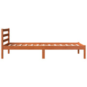 Cadre de lit sans matelas bois massif marron 75x190 cm - Vetonek