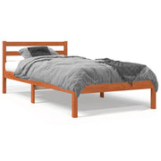 Vetonek Estructura de cama sin colchón madera maciza marrón 90x190 cm