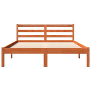 Estructura de cama sin colchón madera maciza marrón 120x190 cm v1638 - Vetonek