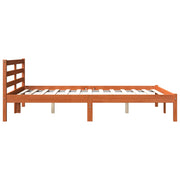 Estructura de cama sin colchón madera maciza marrón 120x190 cm v1638 - Vetonek