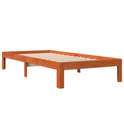 Estructura de cama sin colchón madera maciza marrón 75x190 cm - Vetonek