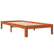 Estructura de cama sin colchón madera maciza marrón 75x190 cm - Vetonek