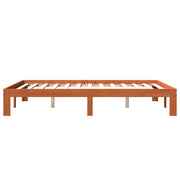Estructura de cama sin colchón madera maciza marrón 135x190 cm - Vetonek