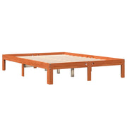 Estructura de cama sin colchón madera maciza marrón 135x190 cm - Vetonek
