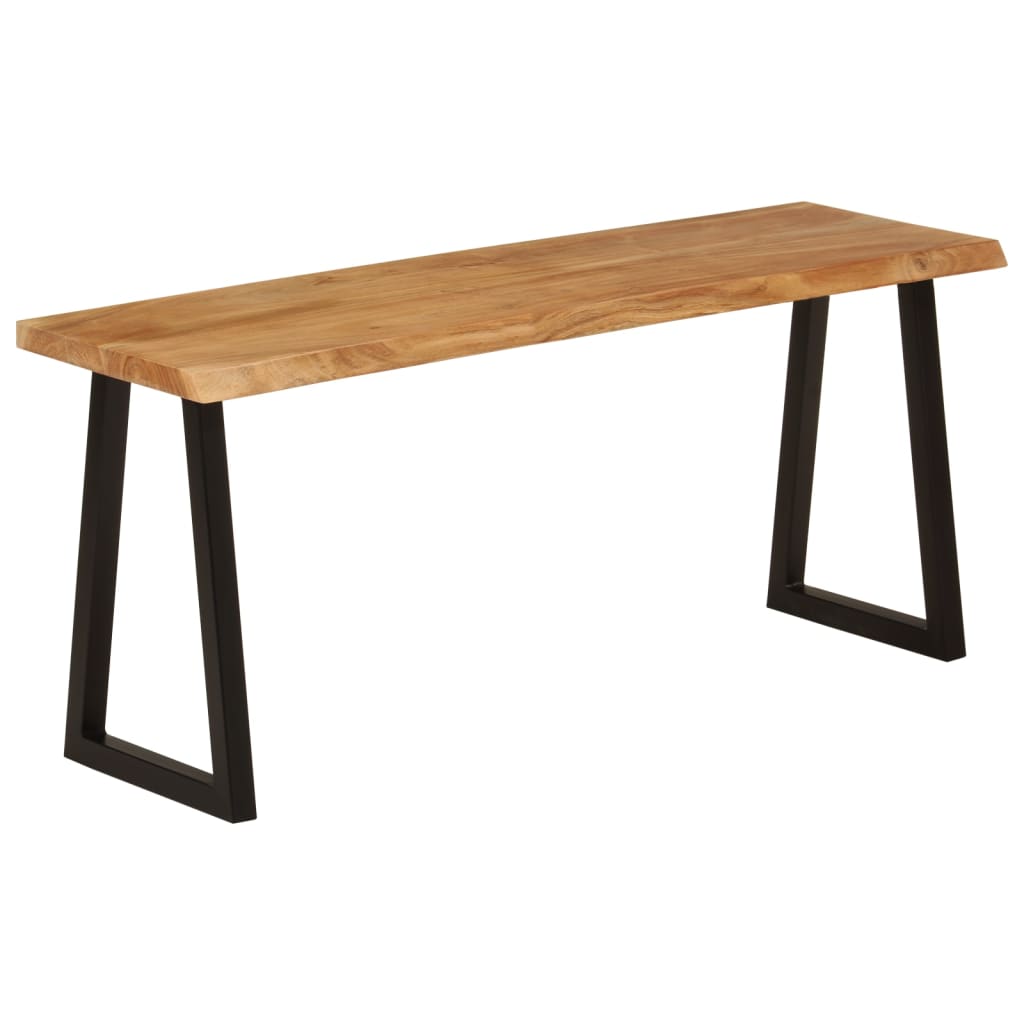 Bench with natural edge made of solid acacia wood 105 cm V4790 Vetonek