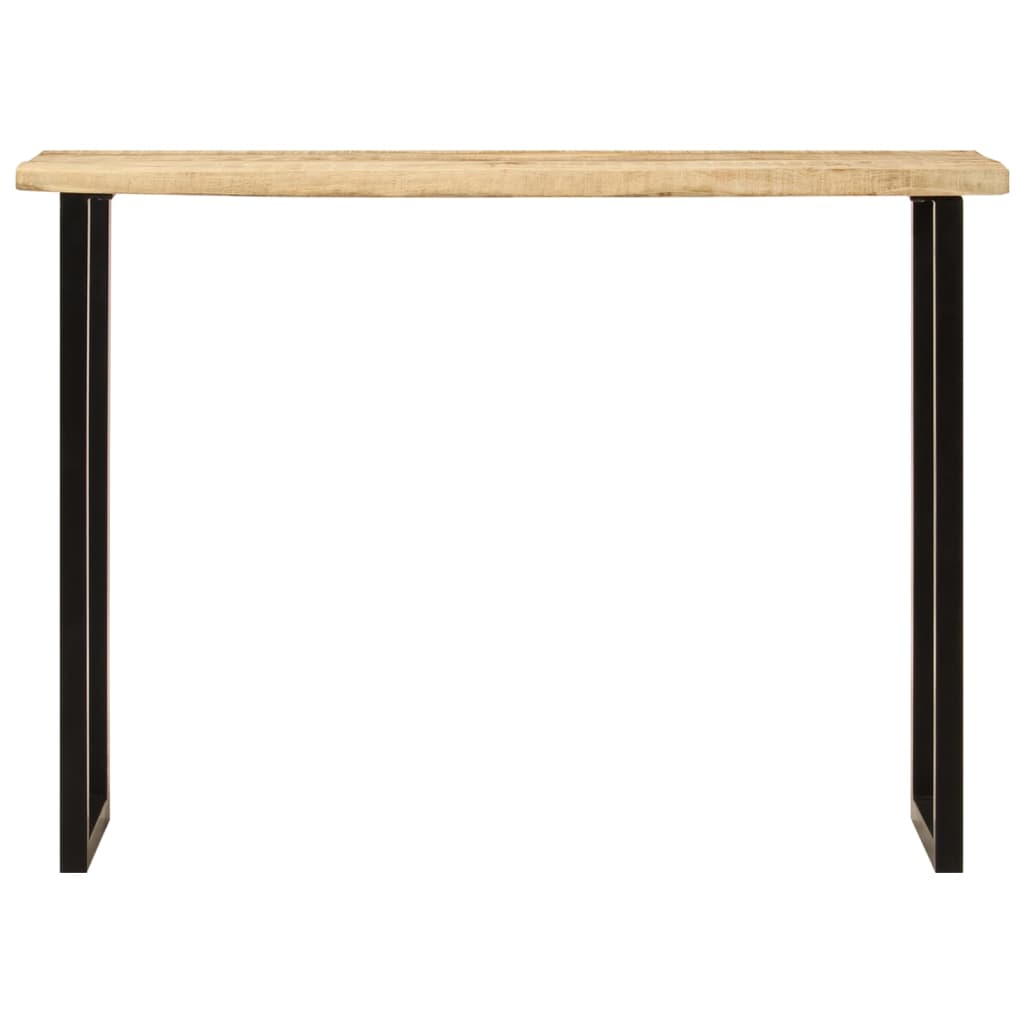Table console avec bord naturel en bois de manguier massif 105x33x76 cm V4905 Vetonek