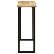 Table console avec bord naturel en bois de manguier massif 105x33x76 cm V4905 Vetonek