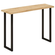 Table console avec bord naturel en bois de manguier massif 105x33x76 cm V4905 Vetonek