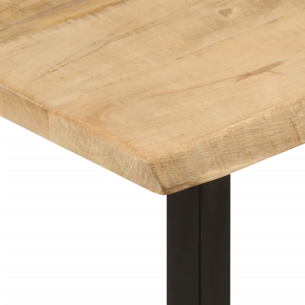 Table console avec bord naturel en bois de manguier massif 105x33x76 cm V4905 Vetonek