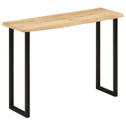 Table console avec bord naturel en bois de manguier massif 105x33x76 cm V4905 Vetonek