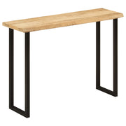 Table console avec bord naturel en bois de manguier massif 105x33x76 cm V4905 Vetonek