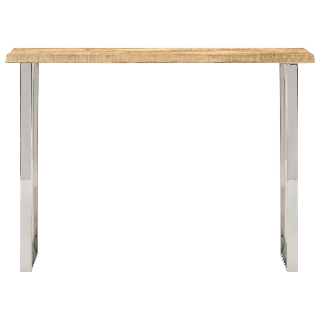 Tavolo console con bordo naturale a bordo mango solido 105x33x76 cm