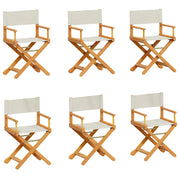 Vetonek Folding garden chairs 6 units cream white fabric