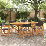 Folding garden chairs 6 units dark gray fabric v7173 Vetonek