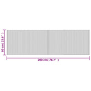 Tapis rectangulaire en bambou marron 60x200 cm V7357 Vetonek