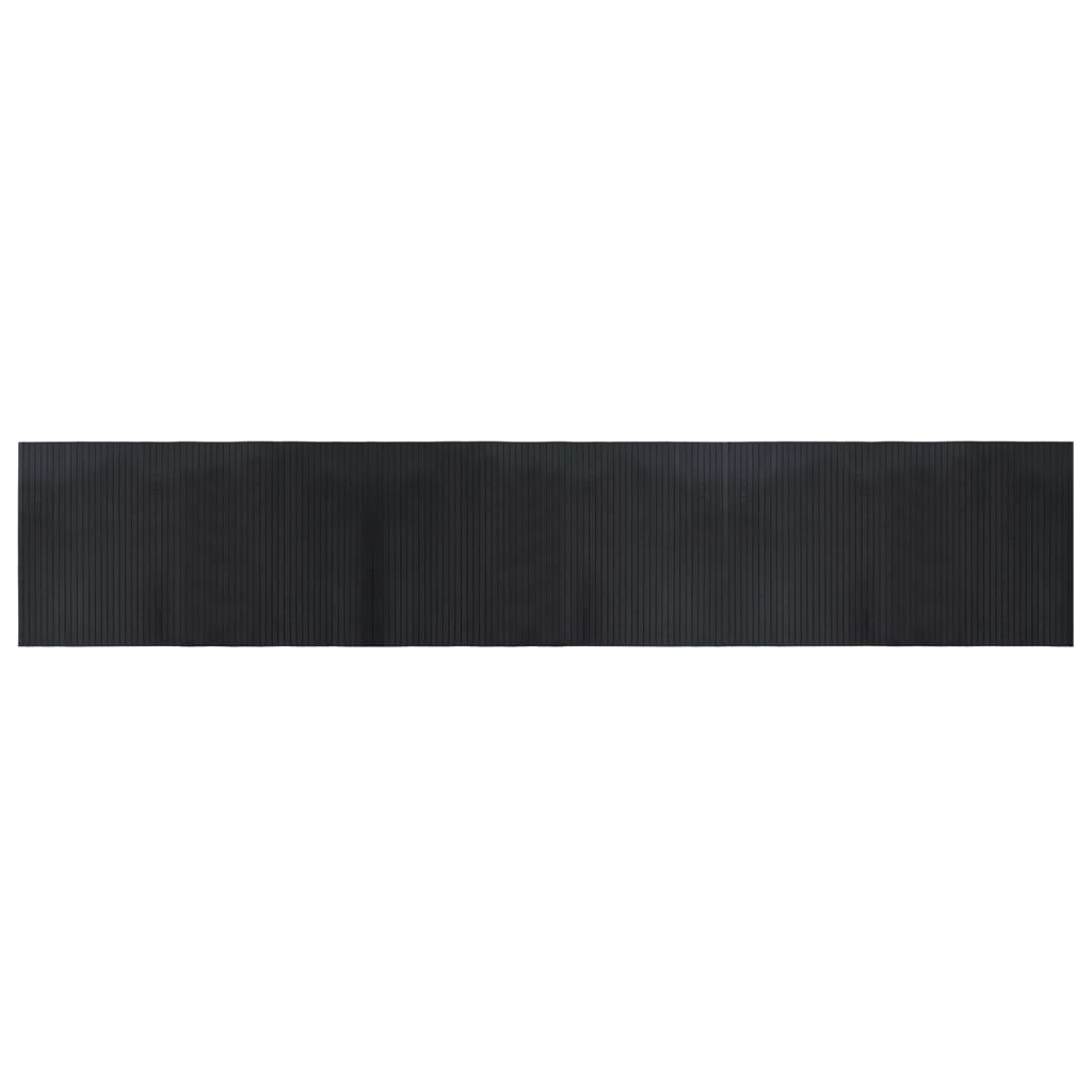 Bambu de carpete retangular preto 60x300 cm