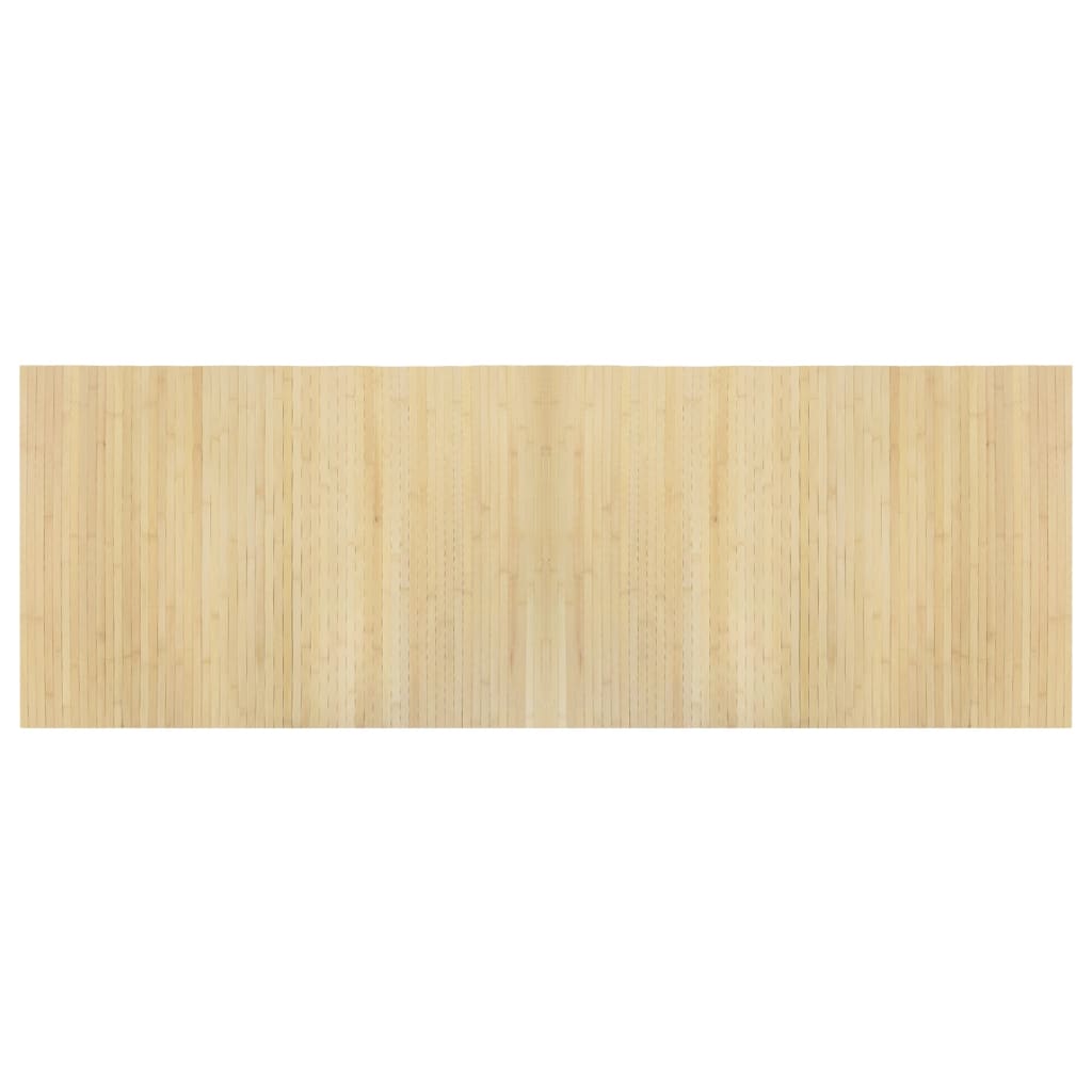 Bambu de carpete retangular cor natural 70x200 cm