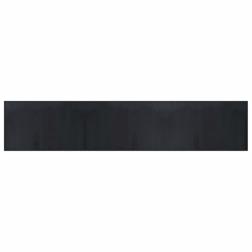 Bambu de carpete retangular preto 60x300 cm