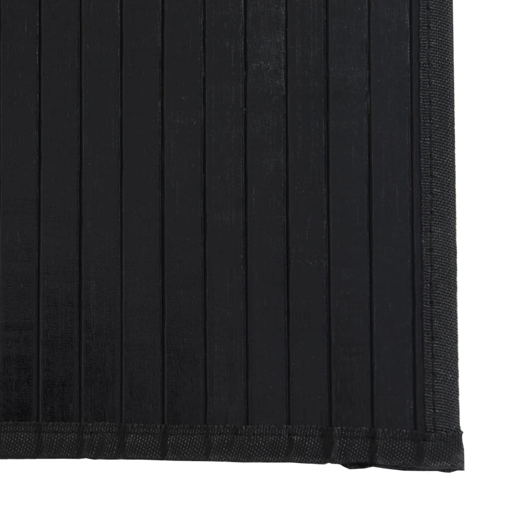 Tapis rectangulaire en bambou noir 70x100 cm V8835 Vetonek