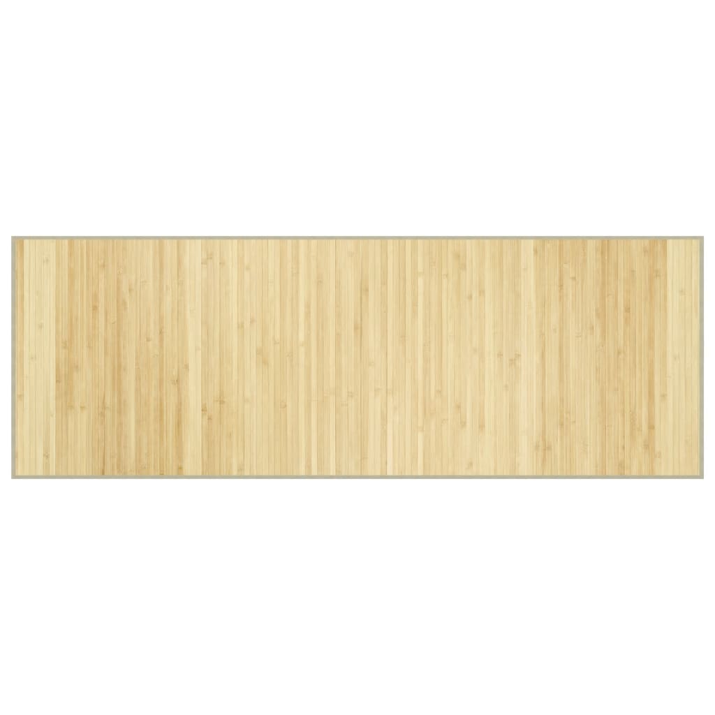 Bambu de carpete retangular cor natural 70x200 cm