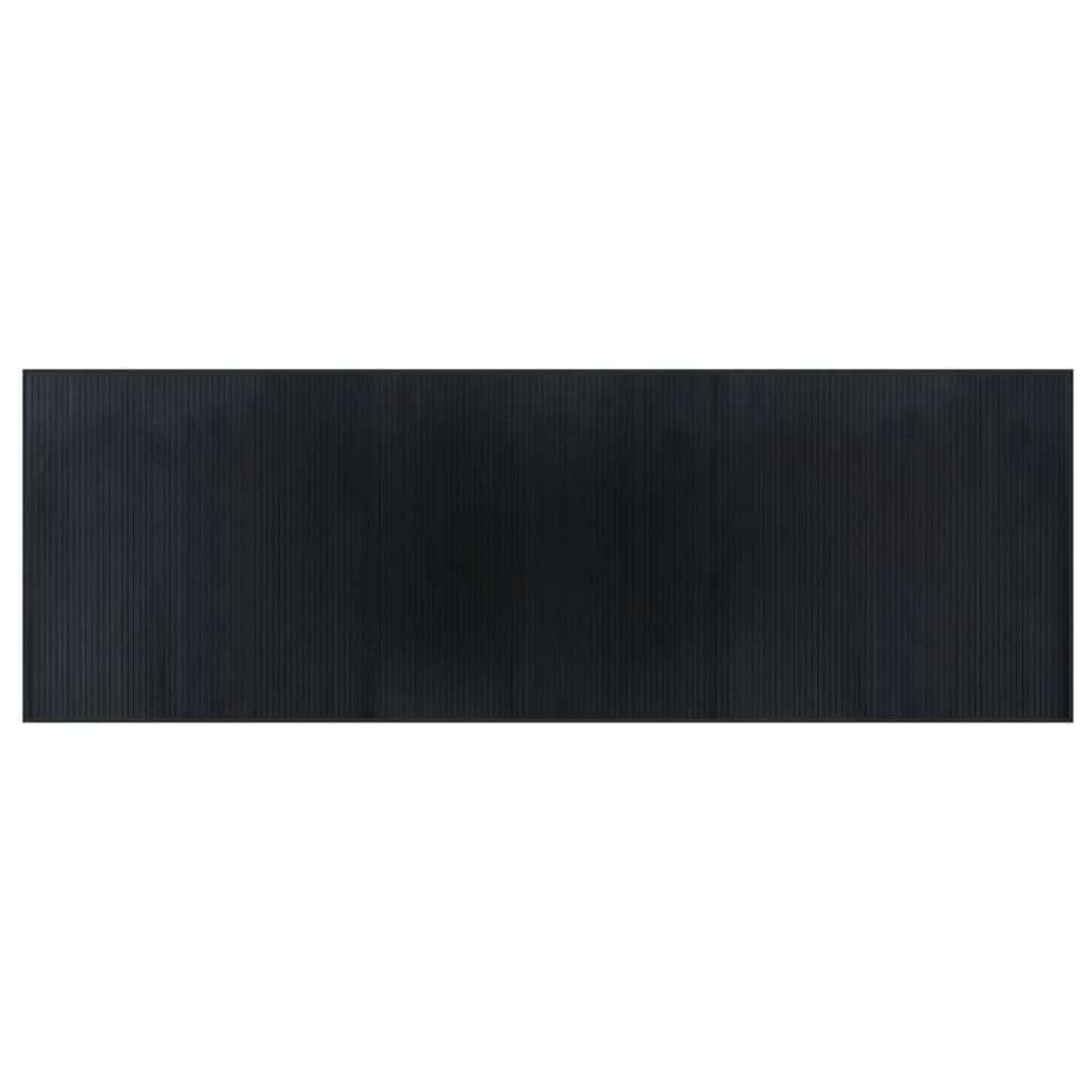 Carpet de bambu preto retangular 100x300 cm