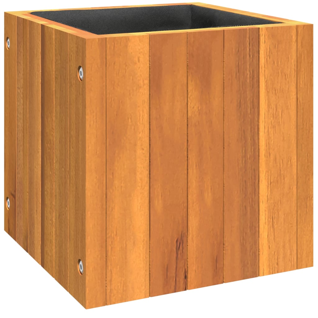 Jardinière en bois d'acacia massif Vetonek 25x25x25 cm
