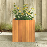 Jardinière en bois d'acacia massif 25x25x25 cm v0388 - Vetonek