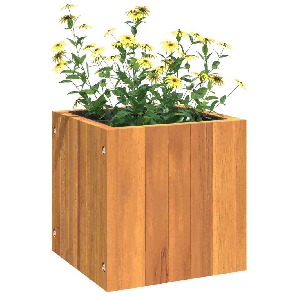 Jardinière en bois d'acacia massif 25x25x25 cm v0388 - Vetonek