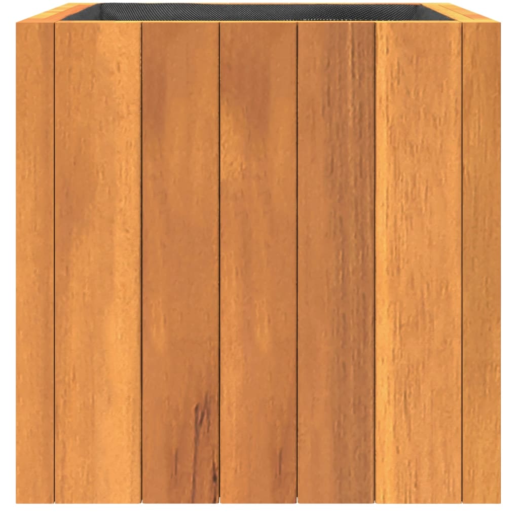 Jardinière en bois d'acacia massif 25x25x25 cm v0388 - Vetonek