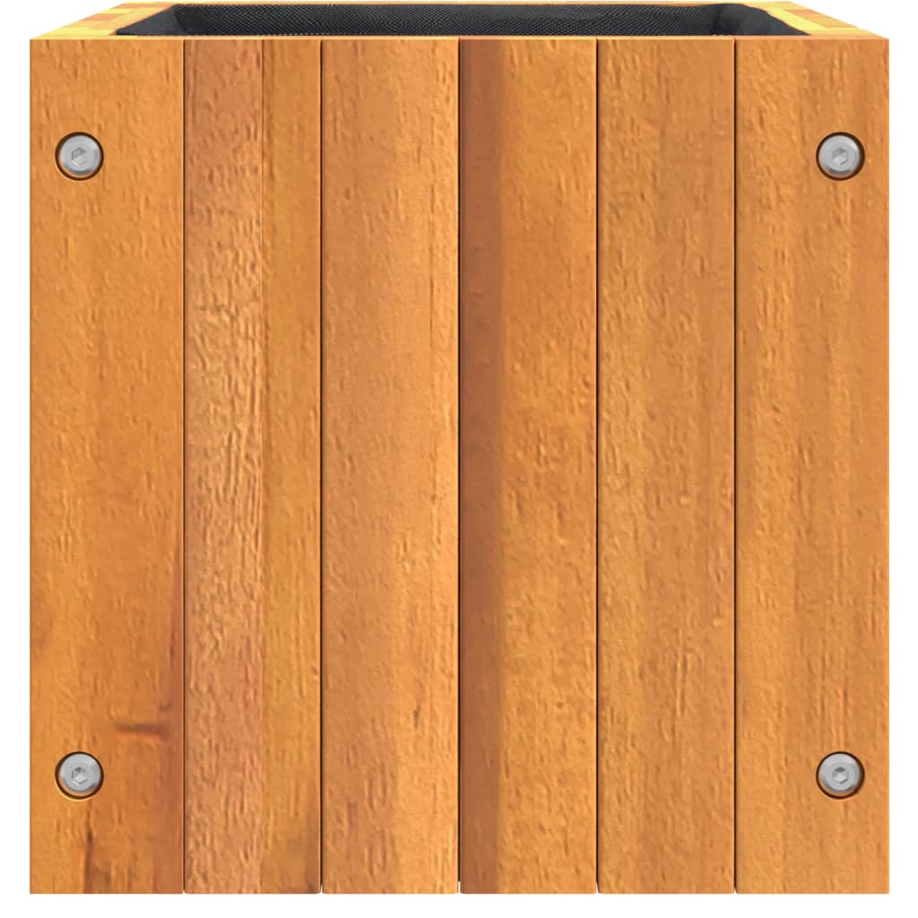 Jardinière en bois d'acacia massif 25x25x25 cm v0388 - Vetonek