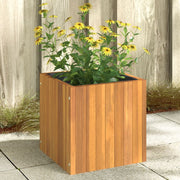 Jardinière en bois d'acacia massif 35x35x35 cm v0395 Vetonek