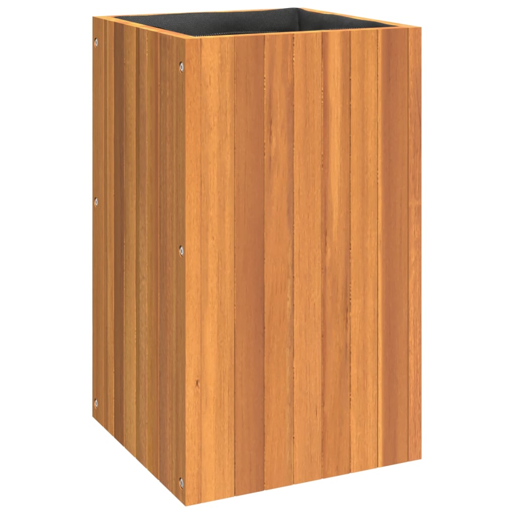 Jardinière en bois d'acacia massif Vetonek 35x35x60 cm
