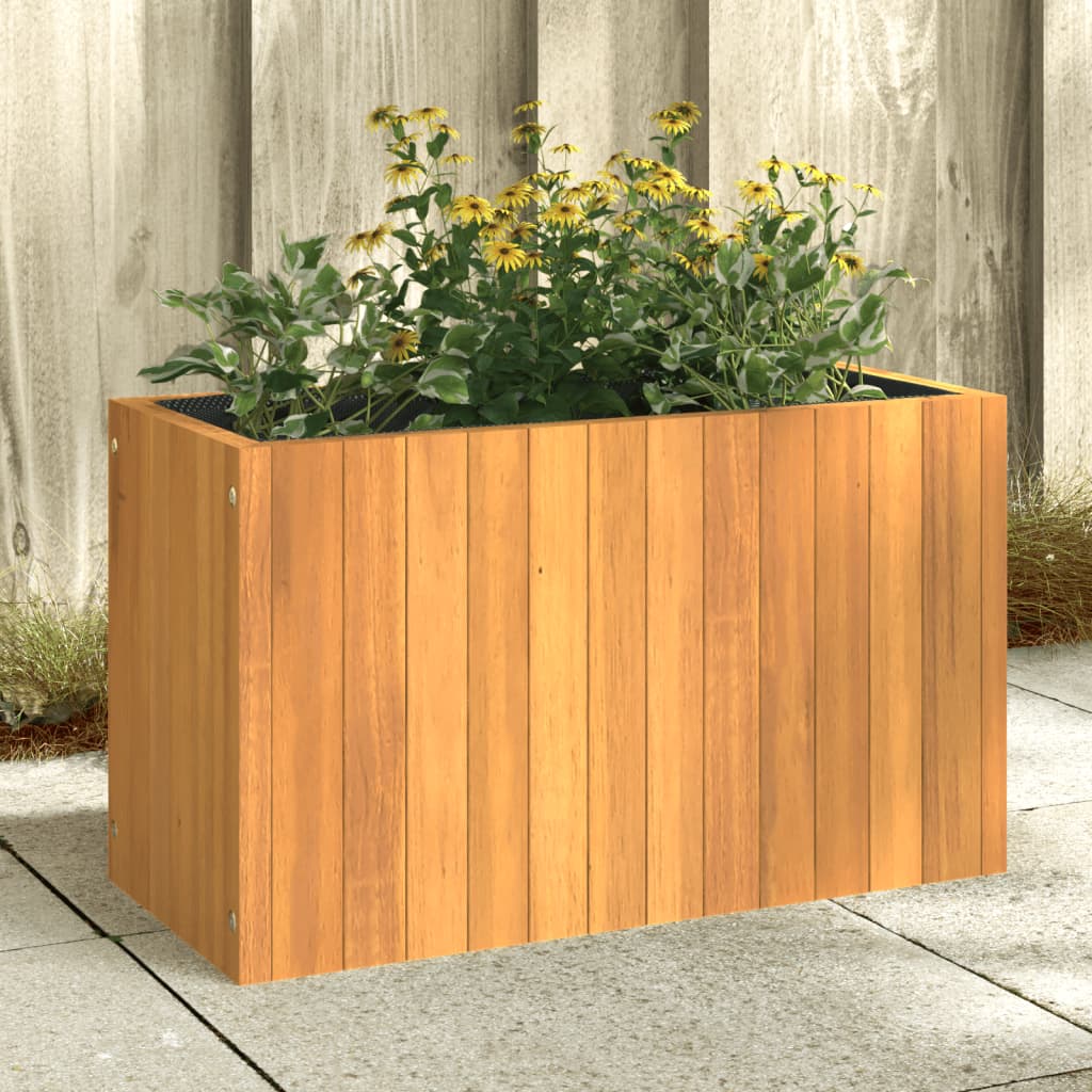 Vetonek Jardinera de madera maciza de acacia 59x27,5x35 cm