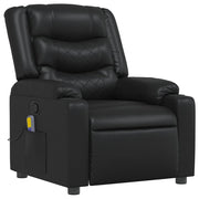 Sillón de masaje reclinable cuero sintético negro V0807 Vetonek