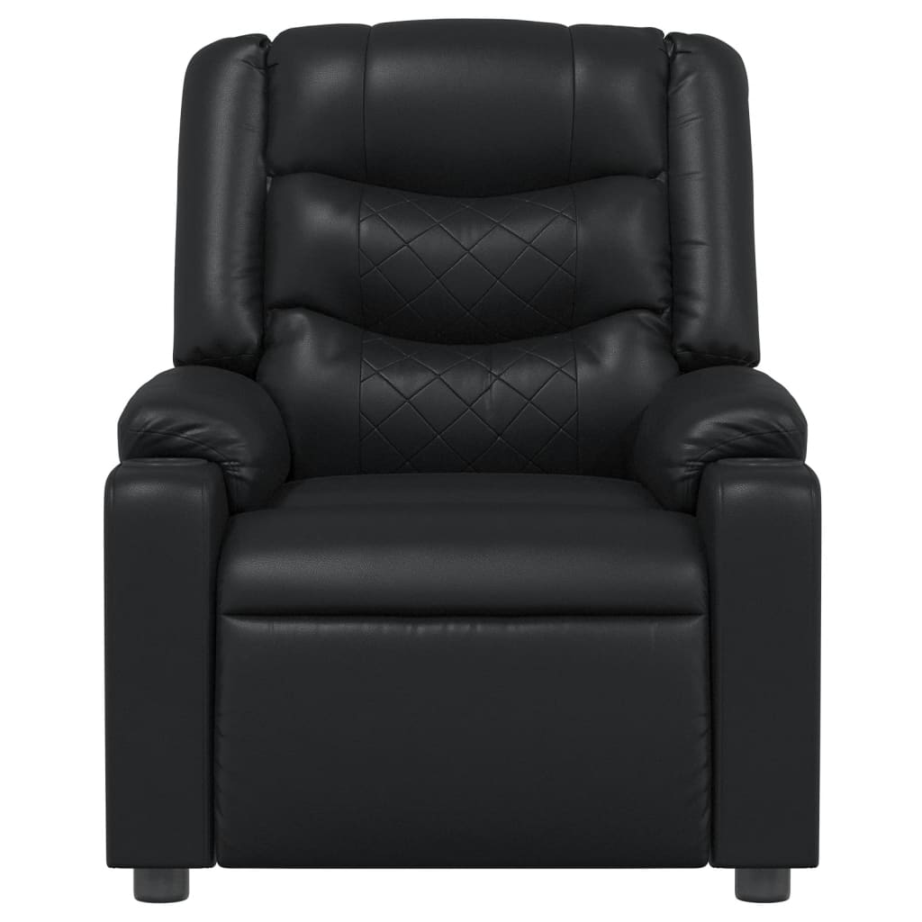 Sillón de masaje reclinable cuero sintético negro V0807 Vetonek