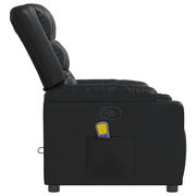 Sillón de masaje reclinable cuero sintético negro V0807 Vetonek