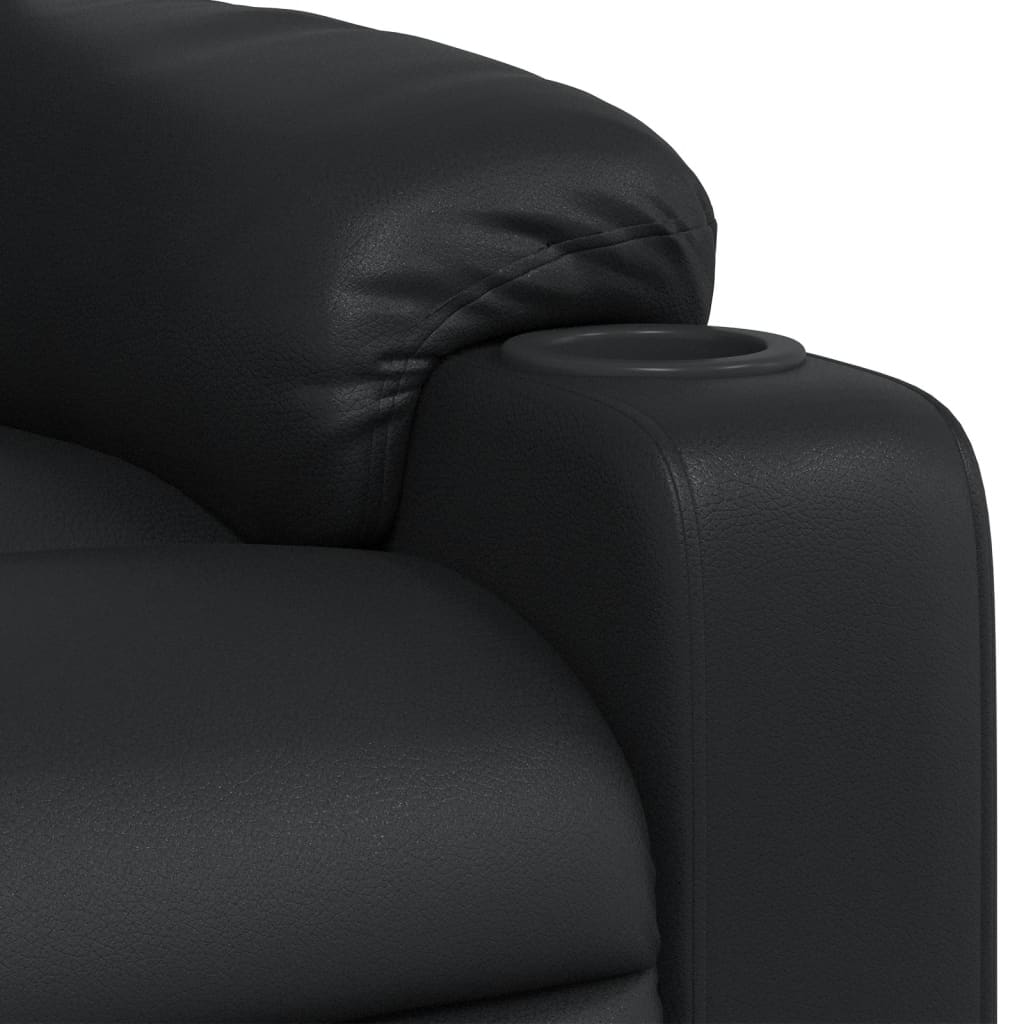 Sillón de masaje reclinable cuero sintético negro V0807 Vetonek