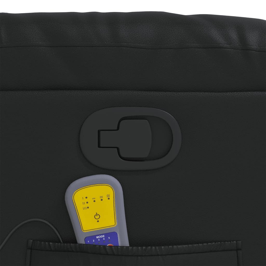 Sillón de masaje reclinable cuero sintético negro V0807 Vetonek