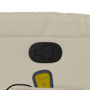 Sillón reclinable de masaje cuero sintético crema V0814 Vetonek
